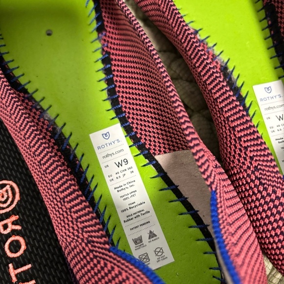 Rothy's The Point Rose Double Stitch Point Toe Slip On Knit Flats - Picture 12 of 15